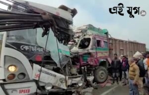 Alipurduar: মাদারীহাটে এশিয়ান হাই ওয়েতে পিকনিকের বাসের সাথে ট্রাকের মুখোমুখি সংঘর্ষ, মৃত এক আহত তেরোজন