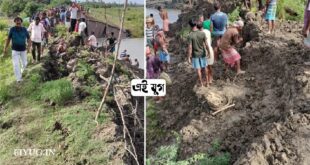 sundarban: সুন্দরবনে রায়মঙ্গল নদীগর্ভে ইটের রাস্তা, বাঁধ ভেঙে এলাকায় ঢুকছে নোনাজল