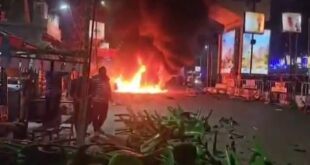 kolkata: বিজেপির সভামঞ্চ ভাংচুর করে আগুন ধরিয়ে দেওয়ার অভিযোগ উঠল বেহালার সখের বাজারে